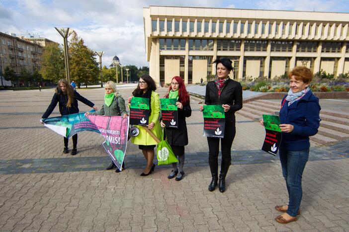 Piketas prie Seimo prieš naktinius taikiklius