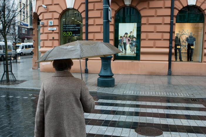 Nauja savaitė Vilniuje prasidės su lietumi