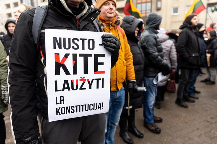 Protestas prie Seimo Sausio 13-ąją