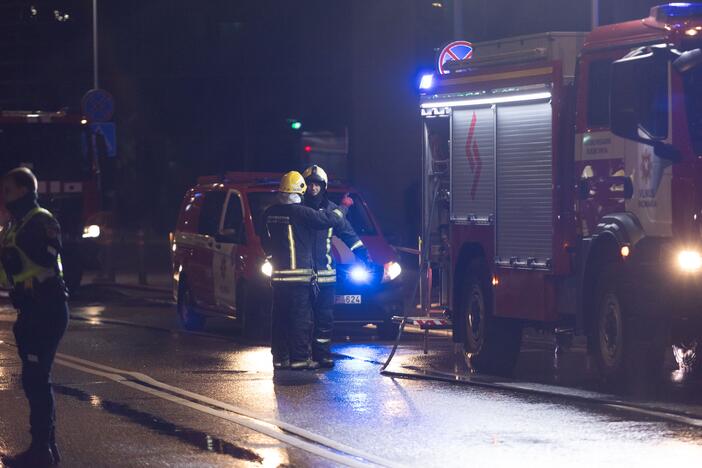 Vilniuje užsidegė kraunamas elektromobilis