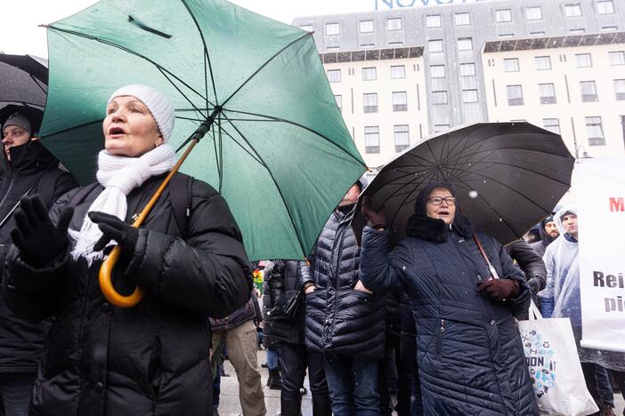 Vilniuje tęsiasi žemdirbių mitingas