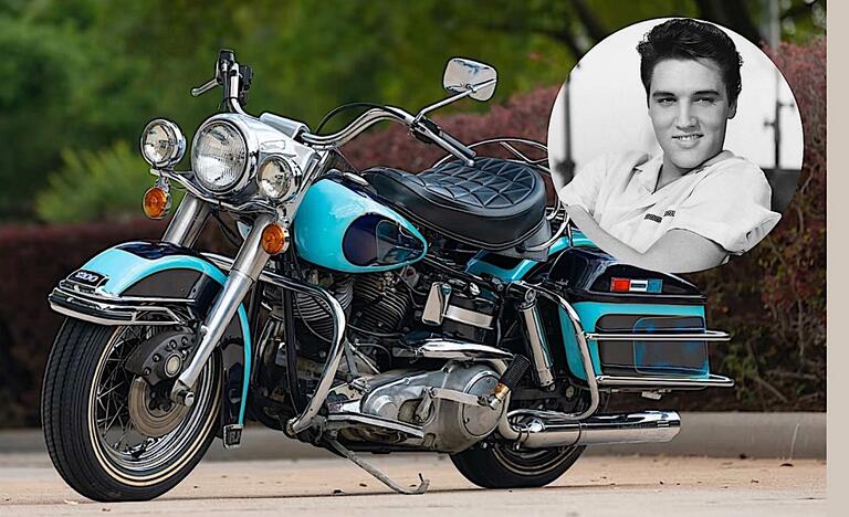 Būklė: E. Presley priklausiusio „Harley-Davidson FLH Electra Glide“ rida – vos 2 031 km.