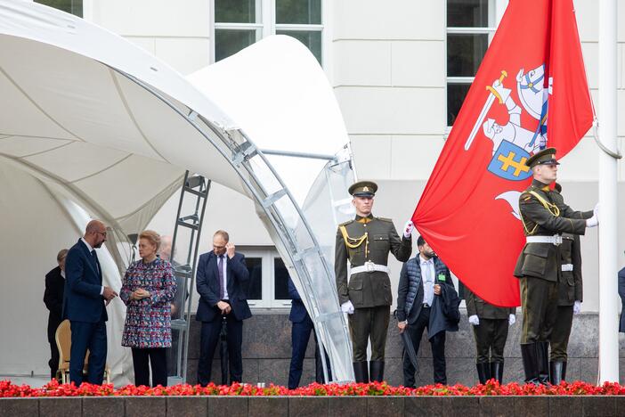 Valstybės vėliavų pakėlimo ceremonija