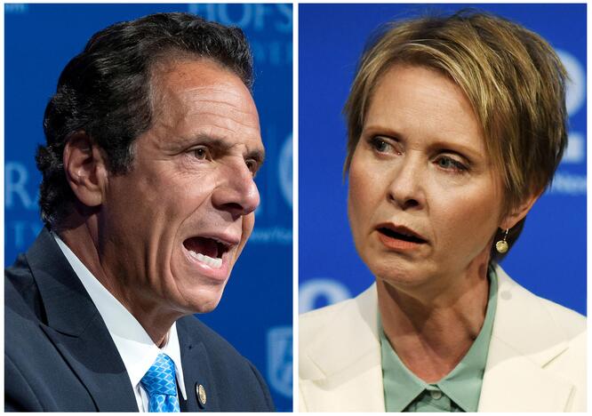 Cynthia Nixon ir Andrew Cuomo