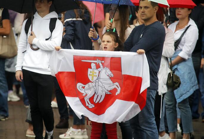 Akcentas: su Lietuva bendros LDK istorijos laikus menantis Vytis baltarusiams tapo didžiųjų protestų ir trokštamų demokratinių permainų simboliu.  