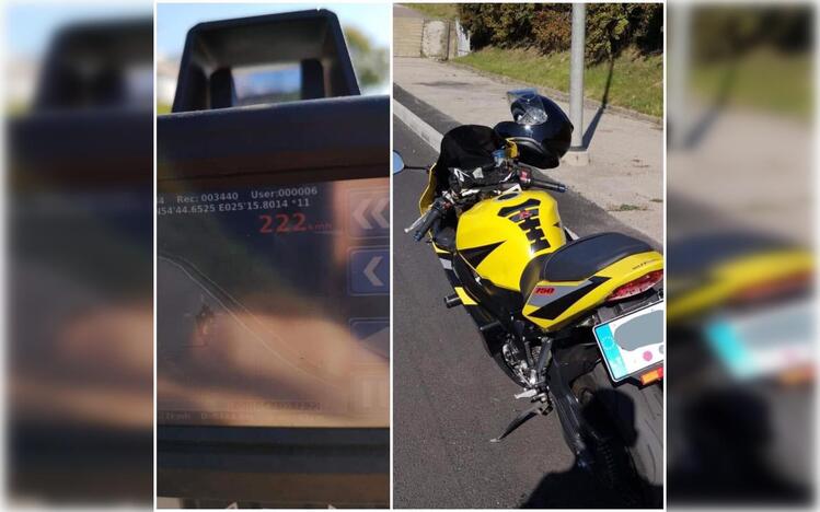 „Kelių erelis“ pribloškė pareigūnus: motociklininkas lėkė 222 km/val. greičiu