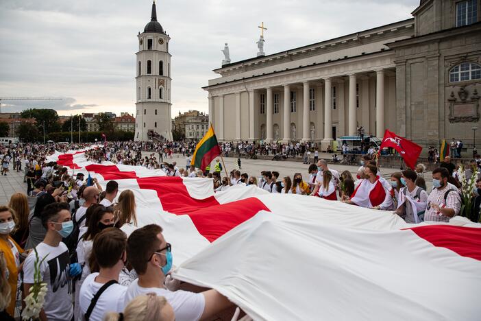 „Laisvės kelio“ dalyviai susirinko nuo Katedros aikštės iki Medininkų memorialo