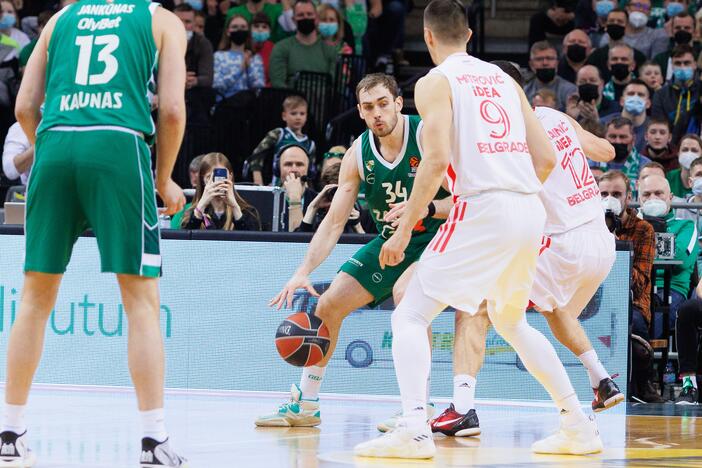 Paskutinis P. Jankūno mačas Eurolygoje: „Žalgiris“ – „Crvena zvezda“ (103:98)