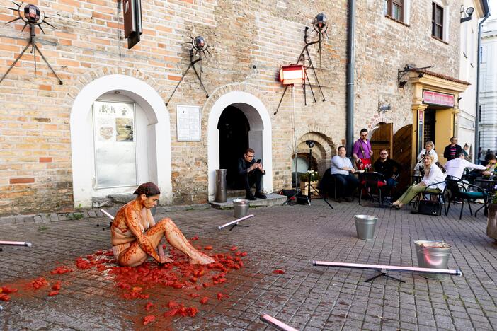 Sostinės centre – įspūdingas A. Jagelavičiūtės performansas