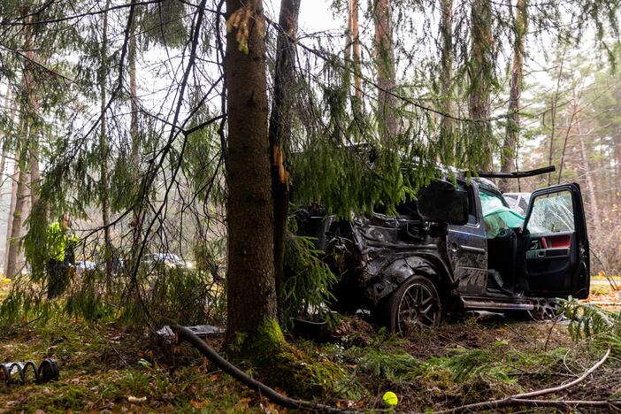 „Mercedes-Benz“ avarija Nemenčinės plente 