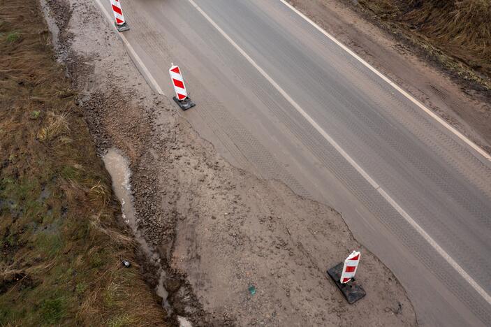 Dėl vandentiekio avarijos uždaryta Lentvario g. atkarpa