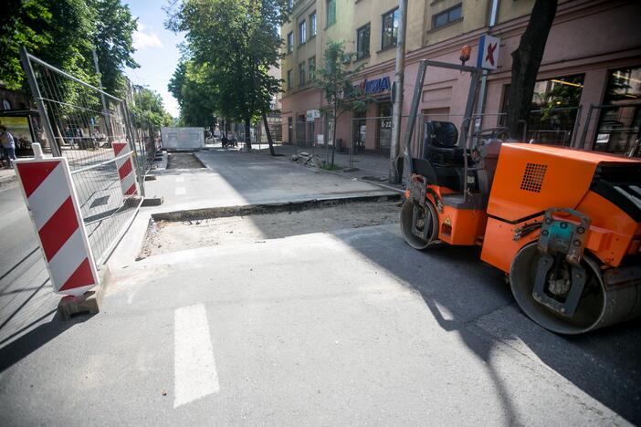 Kęstučio gatvėje užvirė intensyvūs darbai