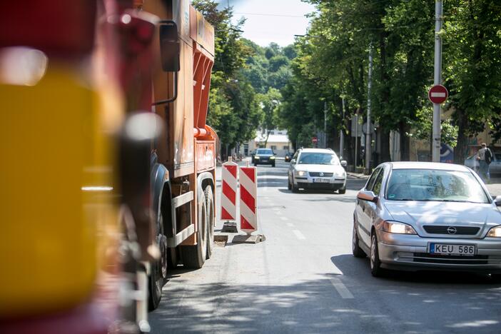 Kęstučio gatvėje užvirė intensyvūs darbai