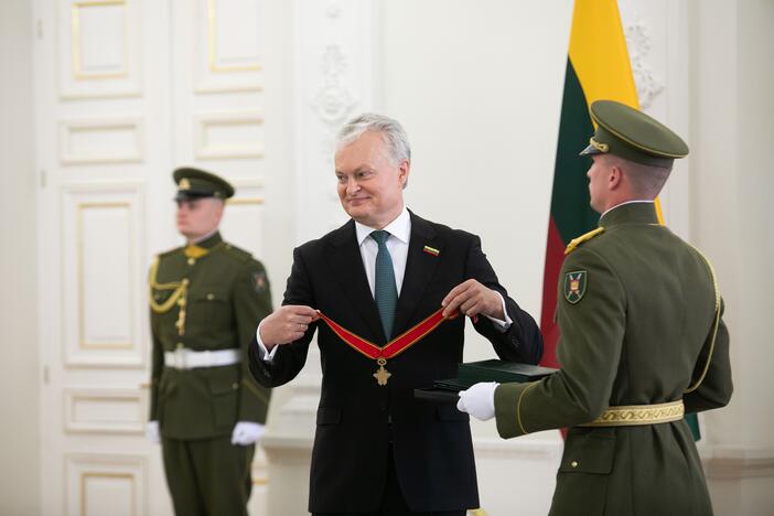 Valstybės apdovanojimų įteikimo ceremonija Lietuvos Prezidento rūmuose