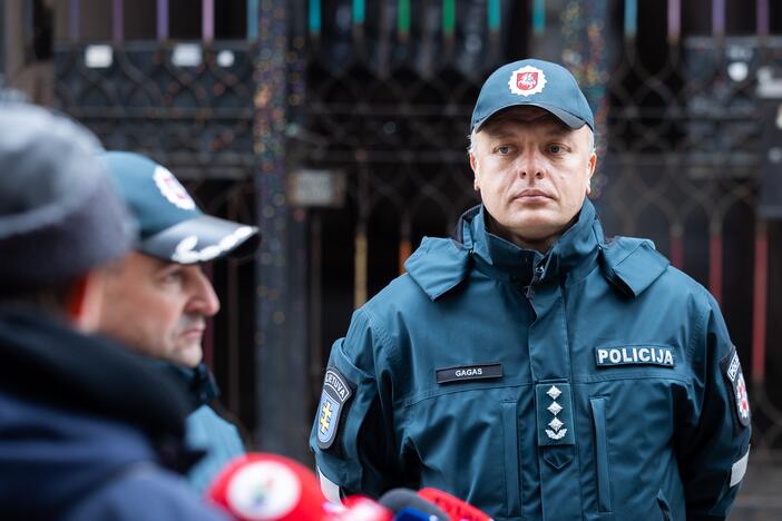 Policijos spaudos konferencija dėl Vasario 16-osios