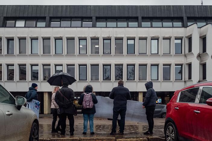 Protestas prie Sveikatos apsaugos ministerijos