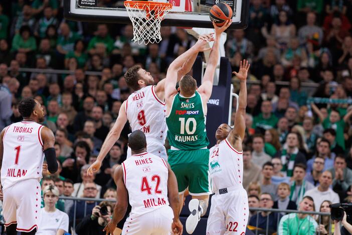 Eurolyga: Kauno „Žalgiris“ – Milano „EA7 Emporio Armani“ 71:62