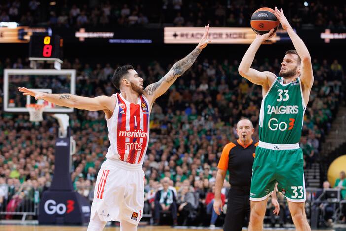 Eurolyga: Kauno „Žalgiris“ – Belgrado  „Crvena zvezda“ 71:66