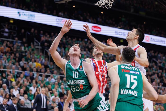 Eurolyga: Kauno „Žalgiris“ – Belgrado  „Crvena zvezda“ 71:66