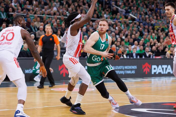 Eurolyga: Kauno „Žalgiris“ – Belgrado  „Crvena zvezda“ 71:66