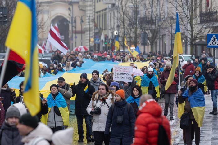 Mitingas ir eitynės Ukrainai palaikyti