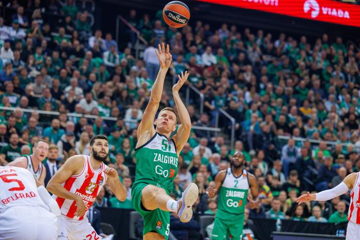 Eurolyga: Kauno „Žalgiris“  –  Belgrado „Crvena Zvezda“ 79:74