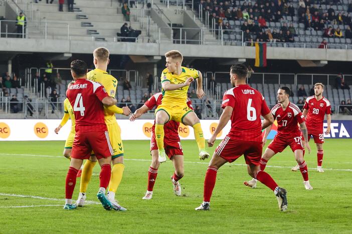 UEFA Tautų lygos rungtynės: Lietuva – Gibraltaras 1:0