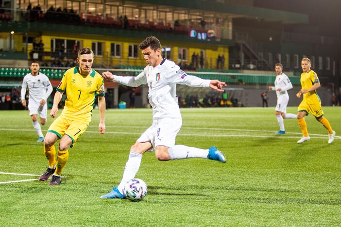 Pasaulio futbolo čempionato atranka: Lietuva - Italija 0:2