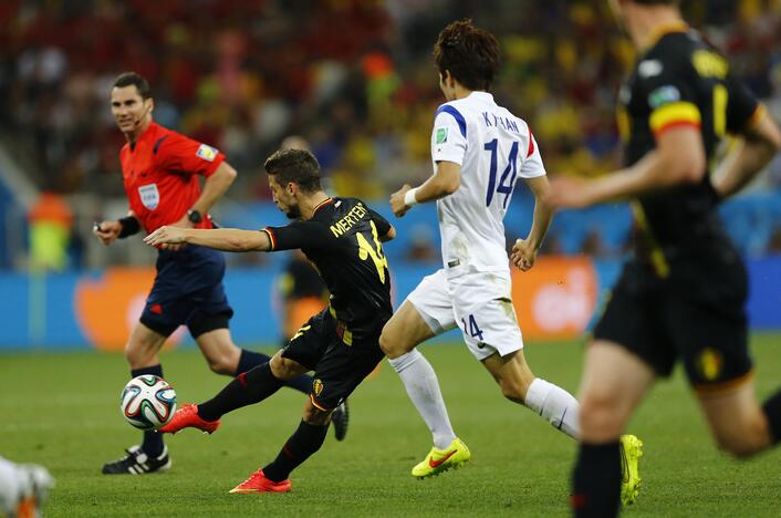 Pasaulio futbolo čempionatas: Belgija - Pietų Korėja