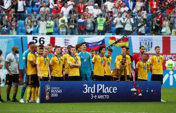 Pasaulio futbolo čempionatas: Belgija - Anglija 2:0