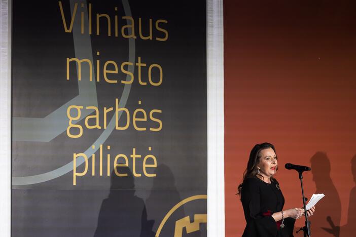 Vilniaus miesto garbės pilietės vardo suteikimo rašytojai K. Sabaliauskaitei ceremonija