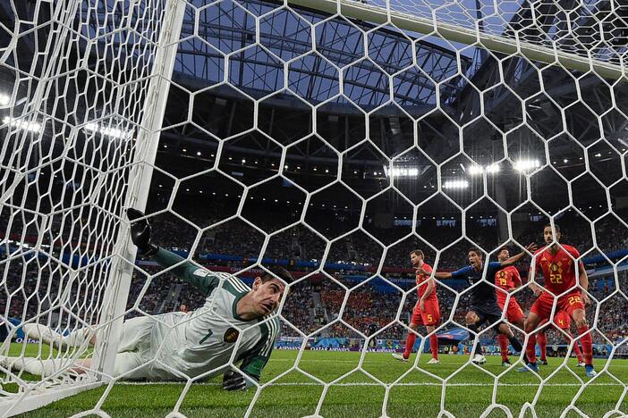 Pasaulio futbolo čempionato pusfinalis: Prancūzija - Belgija 1:0