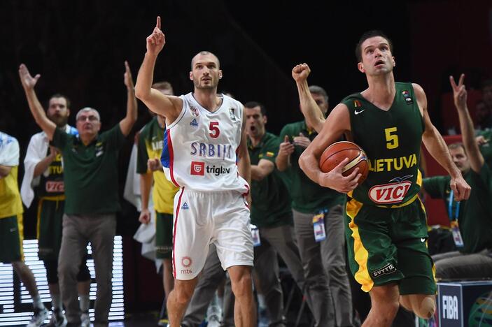 Europos čempionato pusfinalis: Lietuva - Serbija 67:64