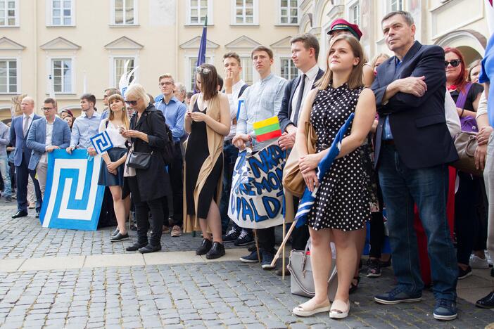 Šventinė VU dėstytojų ir studentų eisena