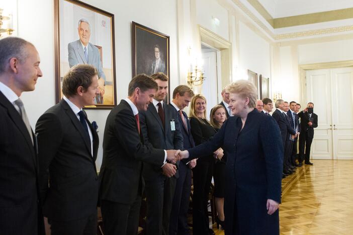 D. Grybauskaitė sutinka Norvegijos verslininkus