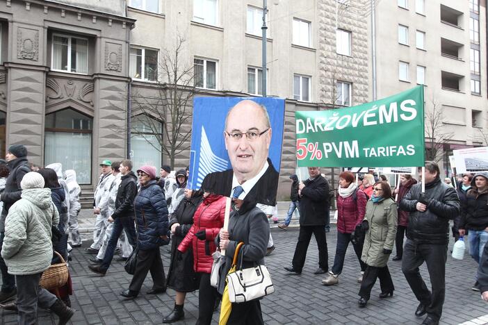 Pieno gamintojų protesto akcija