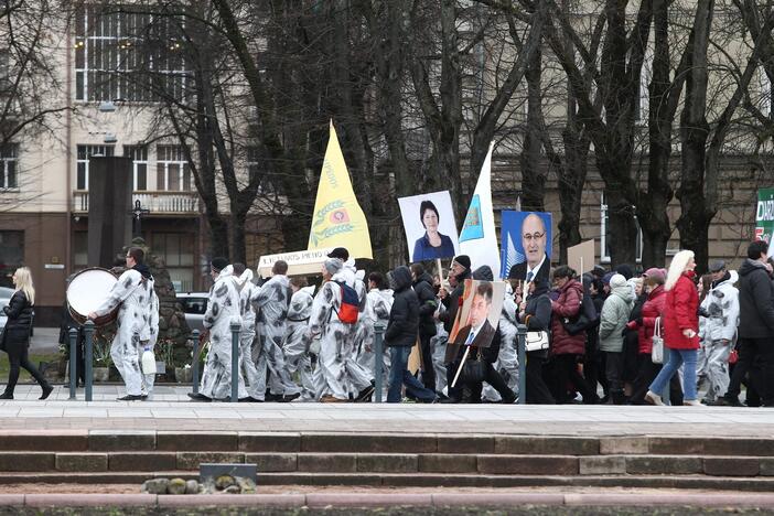 Pieno gamintojų protesto akcija