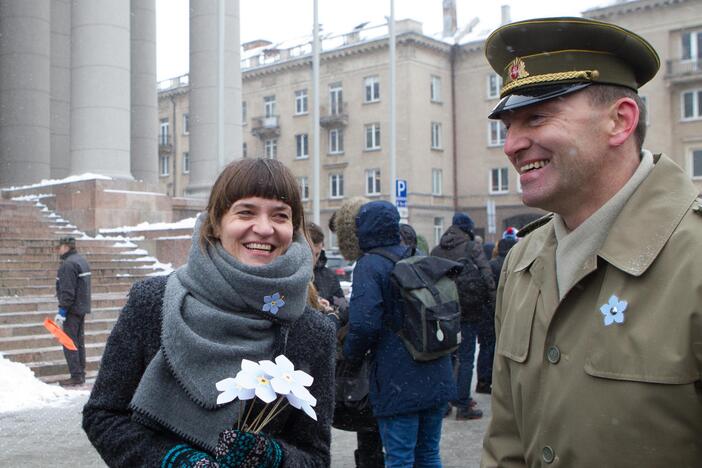 Simbolinė neužmirštuolių pieva Laisvės gynėjams