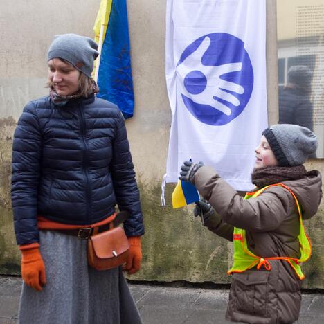 Sostinėje atidengta Užupio Respublikos Konstitucija ukrainiečių kalba