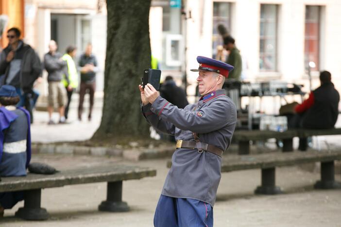 Filmavimas Rotušės aikštėje