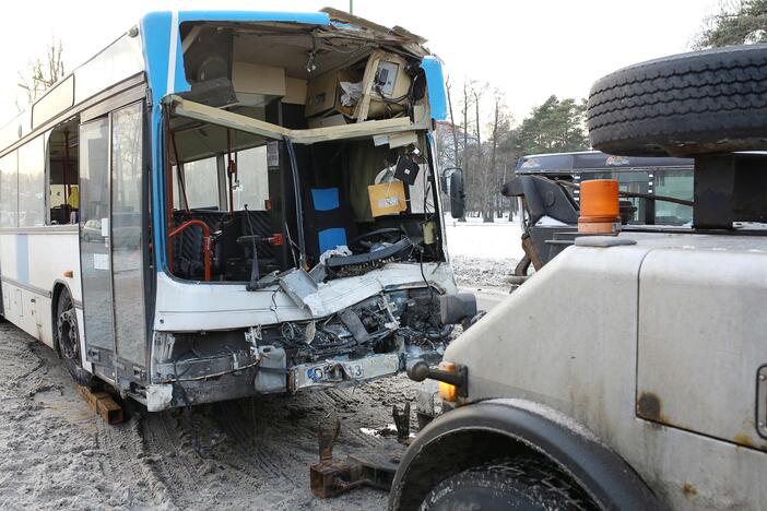 Kaktomuša susidūrė keleiviniai autobusai