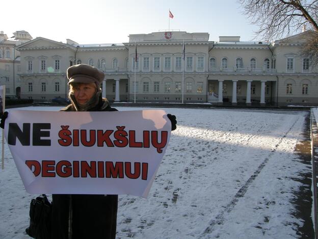 Prie prezidentūros – kauniečių ir pakaunės gyventojų protestas prieš „Fortum“