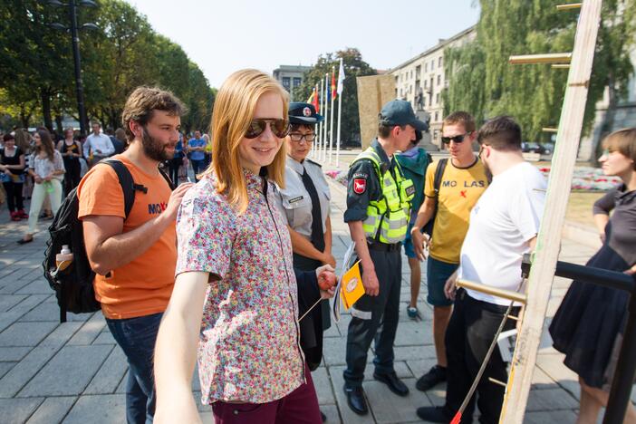 Protesto akcija Laisvės alėjoje