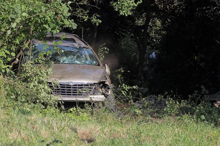 Nuo skardžio nulėkė automobilis