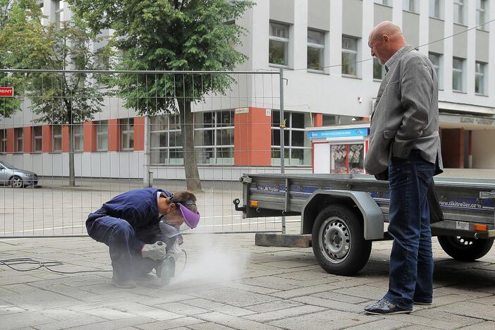 J. Vileišio skulptūra atgabenta į Laisvės alėją