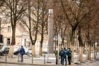 Policijos 100-mečiui skirtas obeliskas Kaune Policijos 100-mečiui skirtas obeliskas Kaune