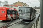 Kauno centre užsidegė autobusas Kauno centre užsidegė autobusas