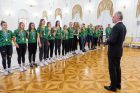 Lietuvos jaunių merginų krepšinio rinktinė susitiko su prezidentu Lietuvos jaunių merginų krepšinio rinktinė susitiko su prezidentu