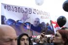 Sakartvele tęsiasi protestai prieš opozicijos lyderio areštą Sakartvele tęsiasi protestai prieš opozicijos lyderio areštą