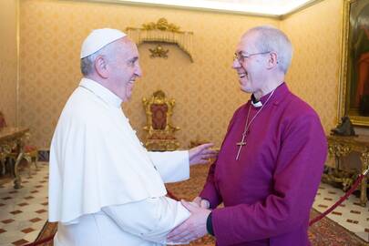 Popiežius Pranciškus ir Kenterberio arkivyskupas Justinas Welby